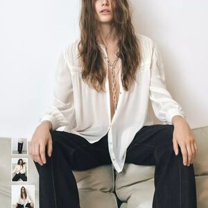 Zara Cream Button-Up Camisole